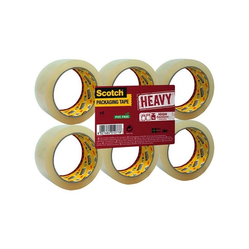 CINTA DE EMBALAJE POLIPROPILENO SCOTCH 50MMX132M TRANSPARENTE