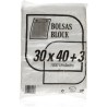 Paq.1000 BOLSA TIPO BLOCK 30X40