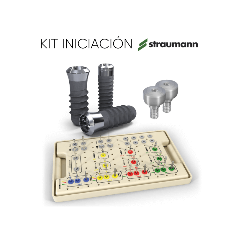 PACK BIENVENIDA STRAUMANN - 20 implantes titanio SLA + 10 cicatrizadores + caja quirúrgica|Dentalgy