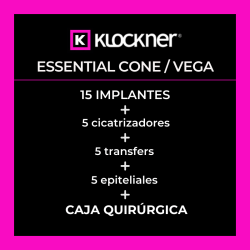 PACK BIENVENIDA KLOCKNER - 15 implantes  + 5 cicatrizadores + 5 transfers + 5 epiteliales + caja quirúrgica|Dentalgy