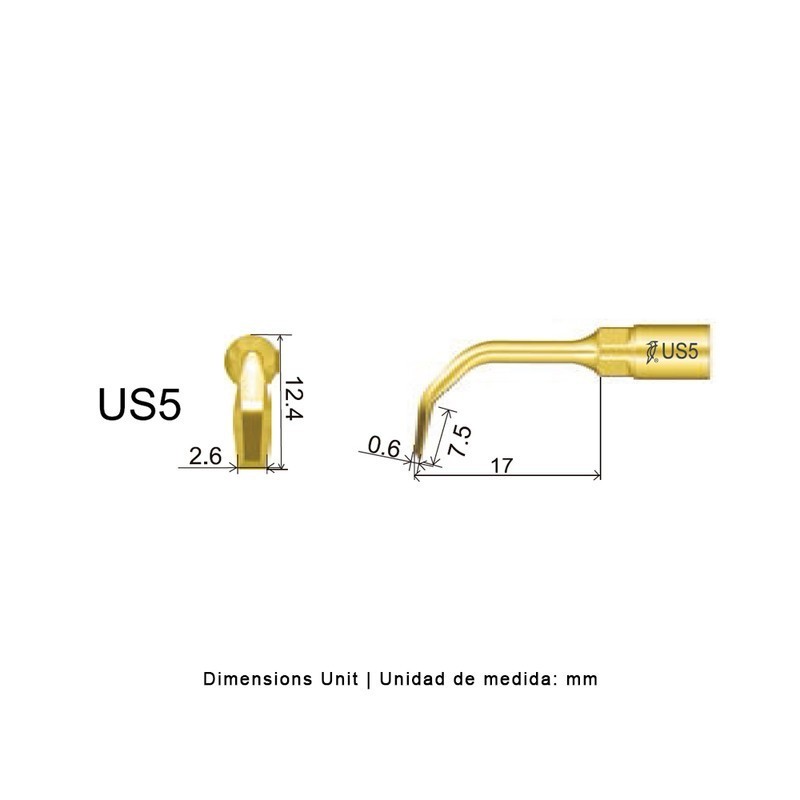 Punta cirugía Woodpecker US5 para Mectron